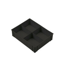 Dělící box pro stohovací boxy série Athena, Thema, se 4 buňkami - recyklát