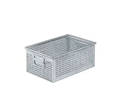 Kovový stohovací box perforovaný