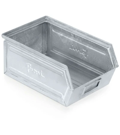 Zkosený kovový stohovací box