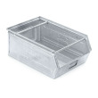 Zkosený kovový stohovací box s dvojitým madlem