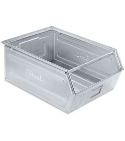 Zkosený kovový stohovací box