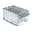 Zkosený kovový stohovací box s ližinami