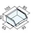 Zkosený stohovací box