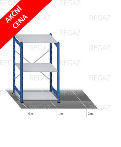 Akční regál 1276x600x2000 (V) mm / 3 police